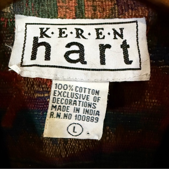 KEREN hart Vintage 1990s Wild Horses Tapestry Woven Vest Selected size Large - Picture 4 of 11